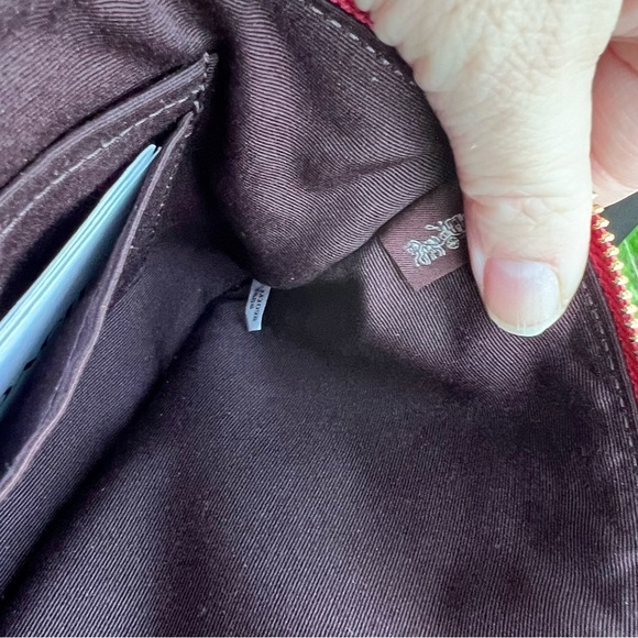 COACH Large Corner Zip Wristlet & Phone Wallet in Pink w Gold Hardware AUTHENTIC - Picture 8 of 11